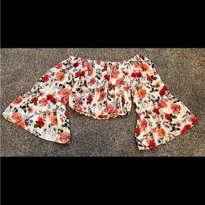 Cropped Floral Blouse